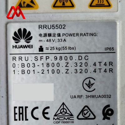 HUAWEI RRU1800/2100 RRU5502 02312BSJ 4G এবং 5G নেটওয়ার্কের জন্য ডুয়াল-ব্যান্ড রিমোট রেডিও ইউনিট